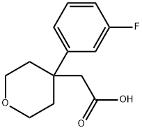 2-[4-(3-Fluorophenyl)-tetrahydro-2H-pyran-4-yl]acetic acid|1439899-08-7