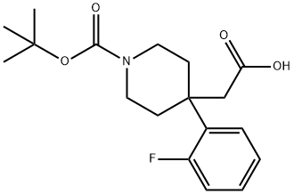 2-[1-(tert-Butoxycarbonyl)-4-(2-fluorophenyl)piperidin-4-yl]acetic acid Structure
