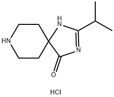 2-Isopropyl-1,3,8-triazaspiro[4.5]dec-1-en-4-one hydrochloride Structure