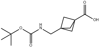 3-(((tert-Butoxycarbonyl)amino)methyl)bicyclo[1.1.1]pentane-1-carboxylic acid,1638771-49-9,结构式