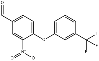 3-NITRO-4-[3-(TRIFLUOROMETHYL)PHENOXY]BENZALDEHYD Structure