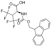 (L)-4,4,4,4',4',4'-HEXAFLUOROVALINE, N-FMOC PROTECTED,,结构式