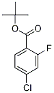 (tert-Butyl) 4-chloro-2-fluorobenzoate 97%,,结构式