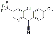 2-[3-Chloro-5-(trifluoromethyl)pyridin-2-yl]-2-(4-methoxyphenyl)acetonitrile 97% 结构式