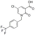 5-Chloro-1-[4-(trifluoromethyl)benzyl]pyridin-2-one-3-carboxylic acid 97% Struktur