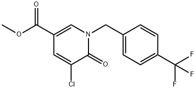 Methyl 5-chloro-1,6-dihydro-6-oxo-1-[4-(trifluoromethyl)benzyl]pyridine-3-carboxylate Structure