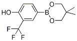 4-(5,5-Dimethyl-1,3,2-dioxaborinan-2-yl)-2-(trifluoromethyl)phenol Struktur