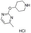 4-メチル-2-(ピペリジン-4-イルオキシ)ピリミジン塩酸塩 化学構造式
