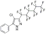 4-Chloro-3-(perfluorohexyl)-5-phenyl-1H-pyrazole 结构式