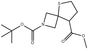 2-tert-Butyl 8-methyl 5-thia-2-azaspiro[3.4]octane-2,8-dicarboxylate 化学構造式