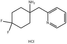 4,4-Difluoro-1-(pyridin-2-ylmethyl)cyclohexan-1-amine dihydrochloride Structure