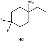 1-Ethyl-4,4-difluorocyclohexan-1-amine hydrochloride Struktur