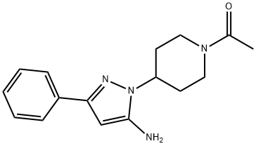 1-[4-(5-Amino-3-phenyl-1H-pyrazol-1-yl)piperidin-1-yl]ethan-1-one|1365968-54-2