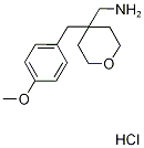 〔4-[(4-メトキシフェニル)メチル]オキサン-4-イル〕メタンアミン塩酸塩 化学構造式