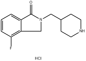 4-Fluoro-2-(piperidin-4-ylmethyl)isoindolin-1-one hydrochloride Struktur