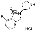 (S)-7-フルオロ-2-(ピロリジン-3-イル)イソインドリン-1-オン塩酸塩 化学構造式