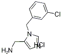 [1-(3-クロロベンジル)-1H-イミダゾール-5-イル]メタンアミン塩酸塩 化学構造式