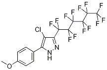 4-Chloro-5-(4-methoxyphenyl)-3-perfluorohexyl-1H-pyrazole Structure