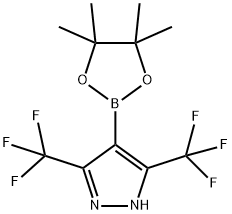 3,5-Bis(trifluoromethyl)-1H-pyrazole-4-boronic acid, pinacol ester Structure