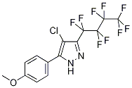 4-Chloro-5-(4-methoxyphenyl)-3-perfluorobutyl-1H-pyrazole Struktur