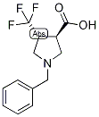 (3R,4R)-1-Benzyl-3-carboxy-4-(trifluoromethyl)pyrrolidine 结构式