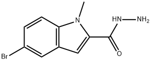 5-Bromo-1-methyl-1H-indole-2-carbohydrazide 化学構造式