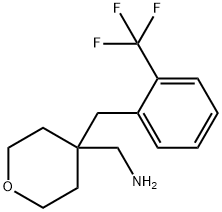 (4-{[2-(Trifluoromethyl)phenyl]methyl}oxan-4-yl)methanamine Structure