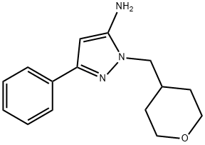 1-(Oxan-4-ylmethyl)-3-phenyl-1H-pyrazol-5-amine Structure