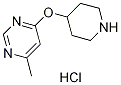 4-Methyl-6-(piperidin-4-yloxy)pyrimidine hydrochloride Struktur