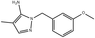 1-(3-Methoxybenzyl)-4-methyl-1H-pyrazol-5-amine Structure
