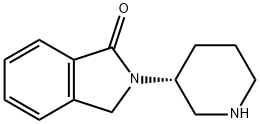 (R)-2-(ピペリジン-3-イル)イソインドリン-1-オン 化学構造式