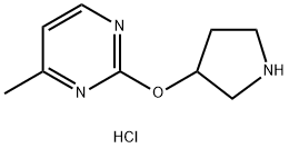 4-メチル-2-(ピロリジン-3-イルオキシ)ピリミジン塩酸塩 化学構造式