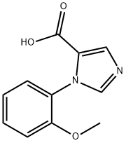 1-(2-メトキシフェニル)-1H-イミダゾール-5-カルボン酸 化学構造式