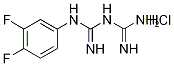 1-(3,4-ジフルオロフェニル)ビグアニド塩酸塩 化学構造式
