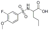 2-[(3-Fluoro-4-methoxyphenyl)sulphonylamino]pentanoic acid|