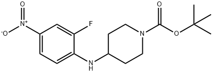 tert-Butyl 4-[(2-fluoro-4-nitrophenyl)amino]piperidine-1-carboxylate,952285-81-3,结构式