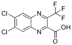 6,7-Dichloro-3-(trifluoromethyl)quinoxaline-2-carboxylic acid Struktur