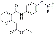 Ethyl 2-(3-{[4-(trifluoromethoxy)anilino]carbonyl}pyridin-2-yl)acetate 97% Structure