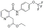 Ethyl 2-(3-{[4-(trifluoromethoxy)anilino]carbonyl}pyridin-2-yl)acetate 97% 化学構造式