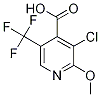 3-Chloro-2-methoxy-5-(trifluoromethyl)pyridine-4-carboxylic acid, 4-Carboxy-3-chloro-2-methoxy-5-(trifluoromethyl)pyridine Structure