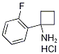 1-Amino-1-(2-fluorophenyl)cyclobutane hydrochloride, 1-(1-Aminocyclobut-1-yl)-2-fluorobenzene hydrochloride,,结构式