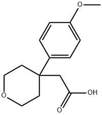 2-[4-(4-Methoxyphenyl)-tetrahydro-2H-pyran-4-yl]acetic acid Struktur