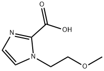 1-(2-メトキシエチル)-1H-イミダゾール-2-カルボン酸 化学構造式