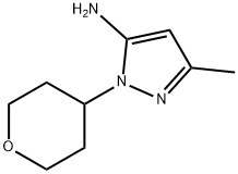 3-Methyl-1-(tetrahydro-2H-pyran-4-yl)-1H-pyrazol-5-amine Structure