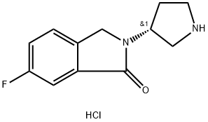 (R)-6-Fluoro-2-(pyrrolidin-3-yl)isoindolin-1-one hydrochloride Structure