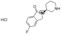 (S)-5-Fluoro-2-(piperidin-3-yl)isoindolin-1-one hydrochloride Struktur