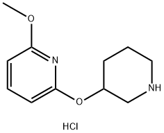 2-Methoxy-6-(piperidin-3-yloxy)pyridine dihydrochloride Struktur