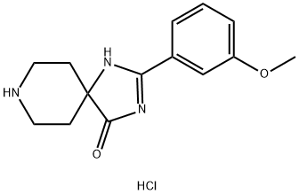 2-(3-Methoxyphenyl)-1,3,8-triazaspiro[4.5]dec-1-en-4-one hydrochloride Structure