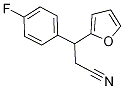 3-(4-Fluorophenyl)-3-(furan-2-yl)propanenitrile Struktur