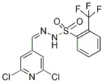 N'1-[(2,6-DICHLORO-4-PYRIDYL)METHYLIDENE]-2-(TRIFLUOROMETHYL)BENZENE-1-SULPHONOHYDRAZIDE 化学構造式